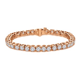 9.00 ct. tw Lab Grown Diamond Tennis Bracelet Set in 4-Prong 14K Gold (E-F, SI)