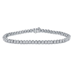 1.00 ct. tw Lab Grown Diamond Tennis Bracelet Set in 4-Prong 14K Gold (E-F, SI)