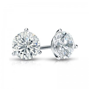 0.25 ct. tw Lab Grown Diamond Stud Earrings Set with 3-Prong Martini in 14K Gold (E-F, SI)