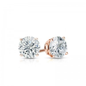 0.40 ct. tw Lab Grown Diamond Stud Earrings Set with 4-Prong Basket in 14K Gold (E-F, SI)