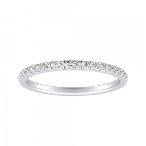 Classic Lab Grown Diamond Wedding Ring in 14K White Gold