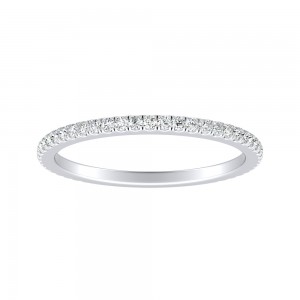 Classic Lab Grown Diamond Wedding Ring in 14K White Gold