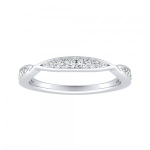 Lab Grown Diamond Wedding Ring in 14K White Gold