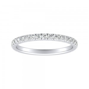 Classic Lab Grown Diamond Wedding Ring in 14K White Gold