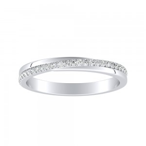 Lab Grown Diamond Wedding Ring in 14K White Gold