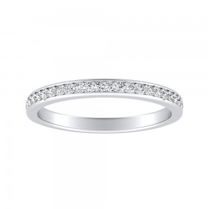 Classic Lab Grown Diamond Wedding Ring in 14K White Gold