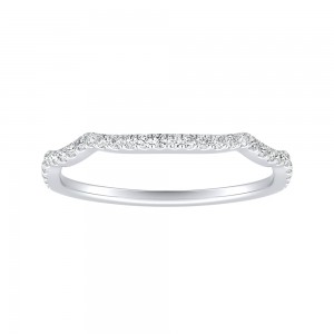 Lab Grown Diamond Wedding Ring in 14K White Gold