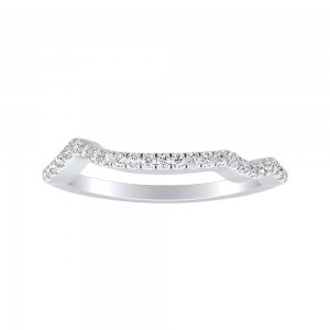 Modern Lab Grown Diamond Wedding Ring in 14K White Gold