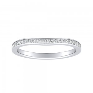 Lab Grown Diamond Wedding Ring in 14K White Gold