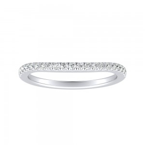 Lab Grown Diamond Wedding Ring in 14K White Gold