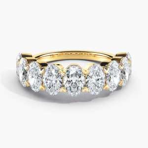 Semi Eternity Wedding Band 3.25 cttw Oval Lab Grown Diamond