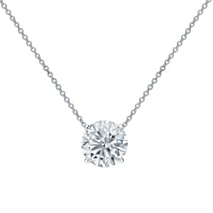 1.00 ct. tw Lab Grown Diamond Solitaire Pendant Set with 4-Prong 14K Gold (H-I, VS)