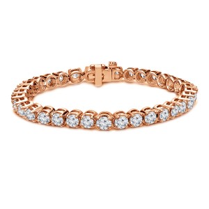 15.00 ct. tw Lab Grown Diamond Tennis Bracelet Set in 4-Prong 14K Gold (E-F, SI)