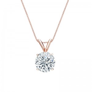 0.50 ct. tw Lab Grown Diamond Solitaire Pendant Set with 4-Prong Basket in 14K Gold (E-F, SI)