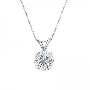 0.70 ct. tw Lab Grown Diamond Solitaire Pendant Set with 4-Prong Basket in 14K Gold (H-I, SI)