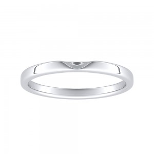 Stackable Lab Grown Diamond Wedding Ring in 14K White Gold