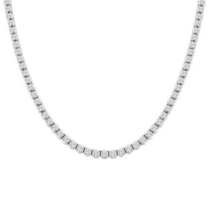 10.00 ct. tw Lab Grown Round Diamond Straight Line Necklace 14K Gold (G-H, SI)