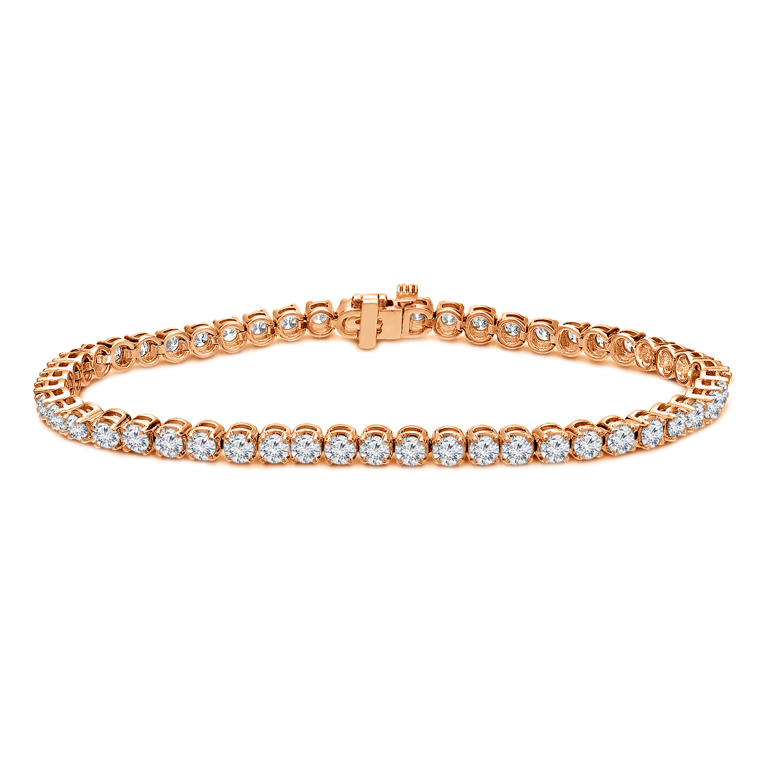 3.00 ct. tw Lab Grown Diamond Tennis Bracelet Set in 4-Prong 14K Gold (E-F, SI)