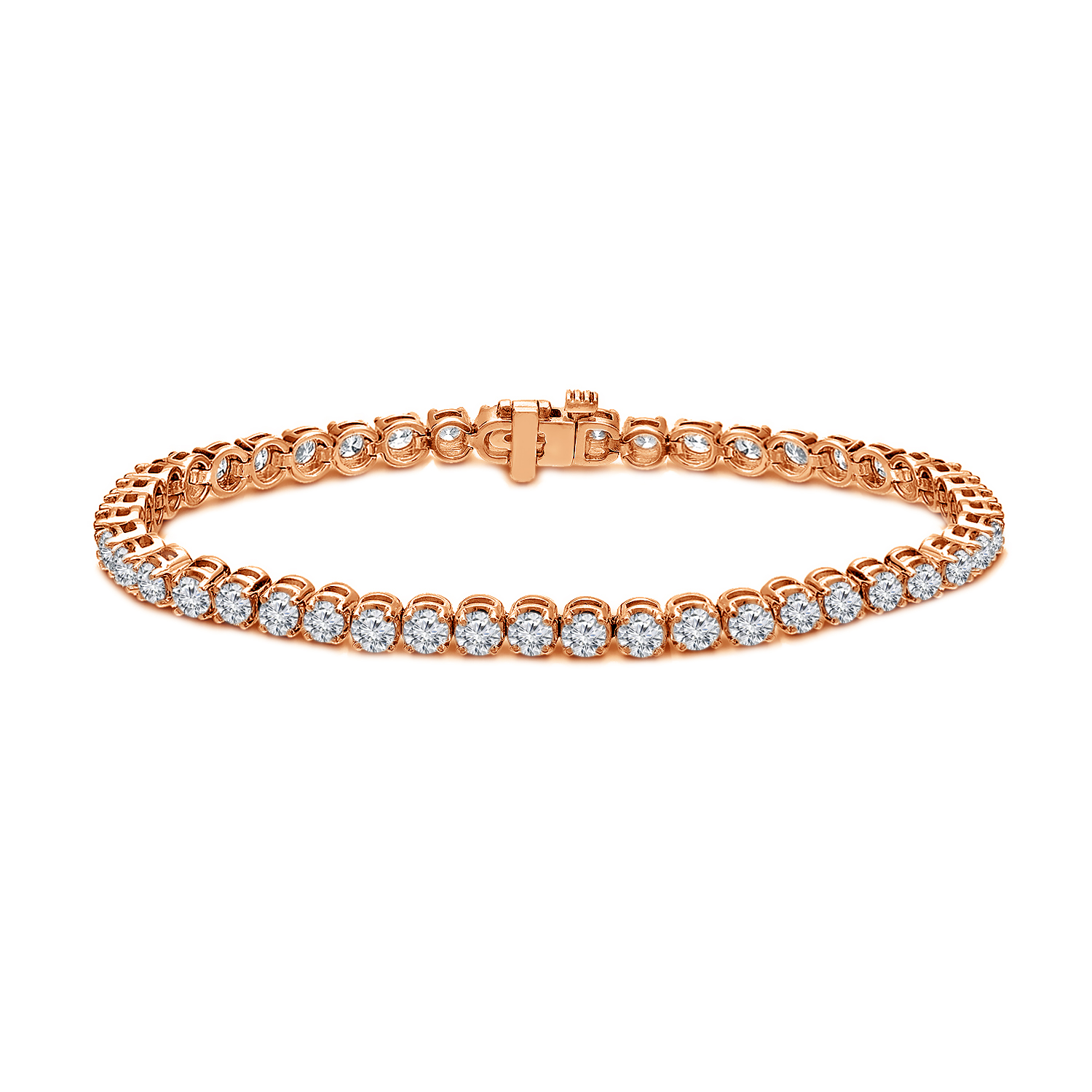 6.00 ct. tw Lab Grown Diamond Tennis Bracelet Set in 4-Prong 14K Gold (E-F, SI)