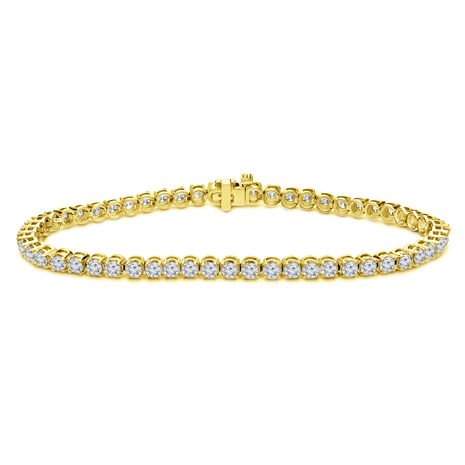 2.00 ct. tw Lab Grown Diamond Tennis Bracelet Set in 4-Prong 14K Gold (E-F, SI)