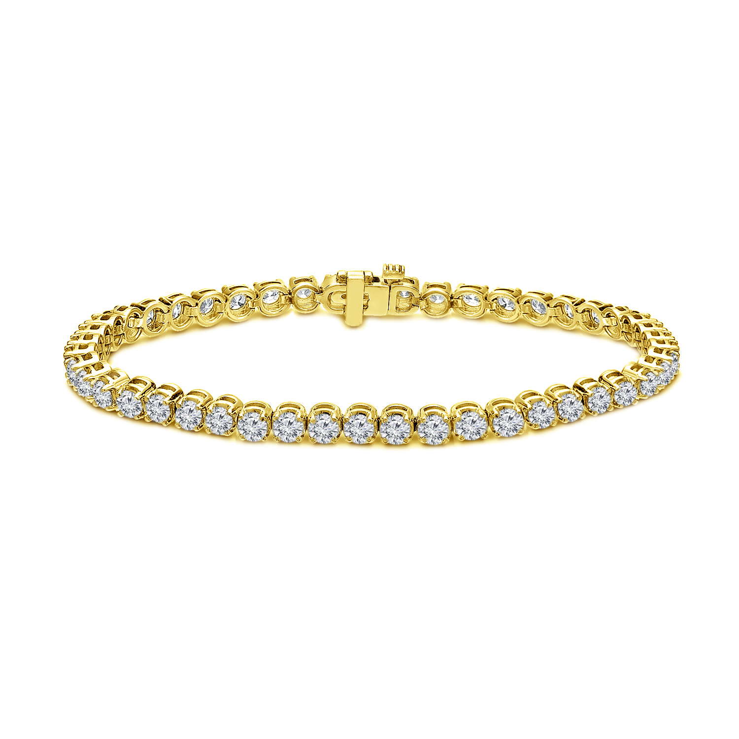 5.00 ct. tw Lab Grown Diamond Tennis Bracelet Set in 4-Prong 14K Gold (E-F, SI)