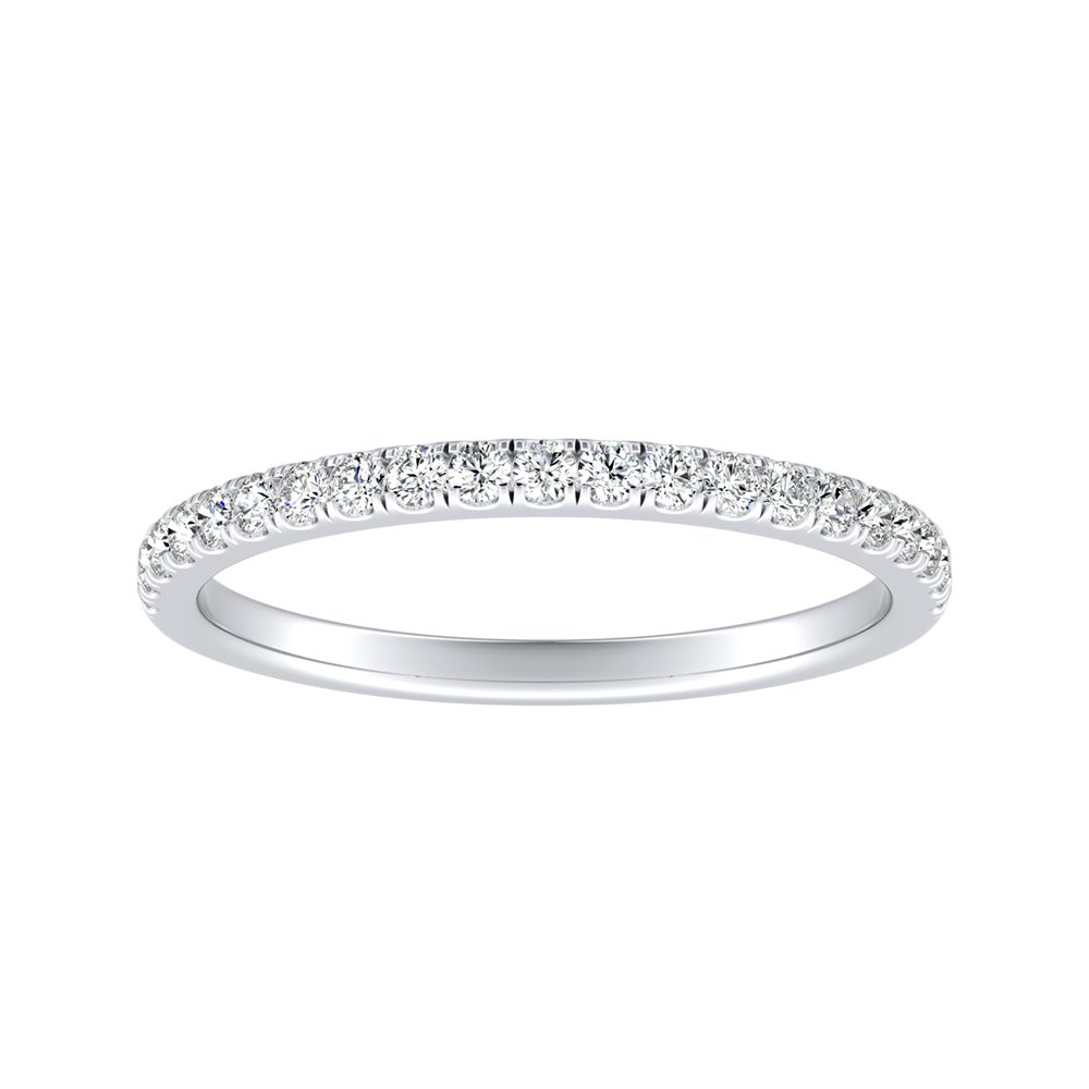 Classic Lab Grown Diamond Wedding Ring in 14K White Gold