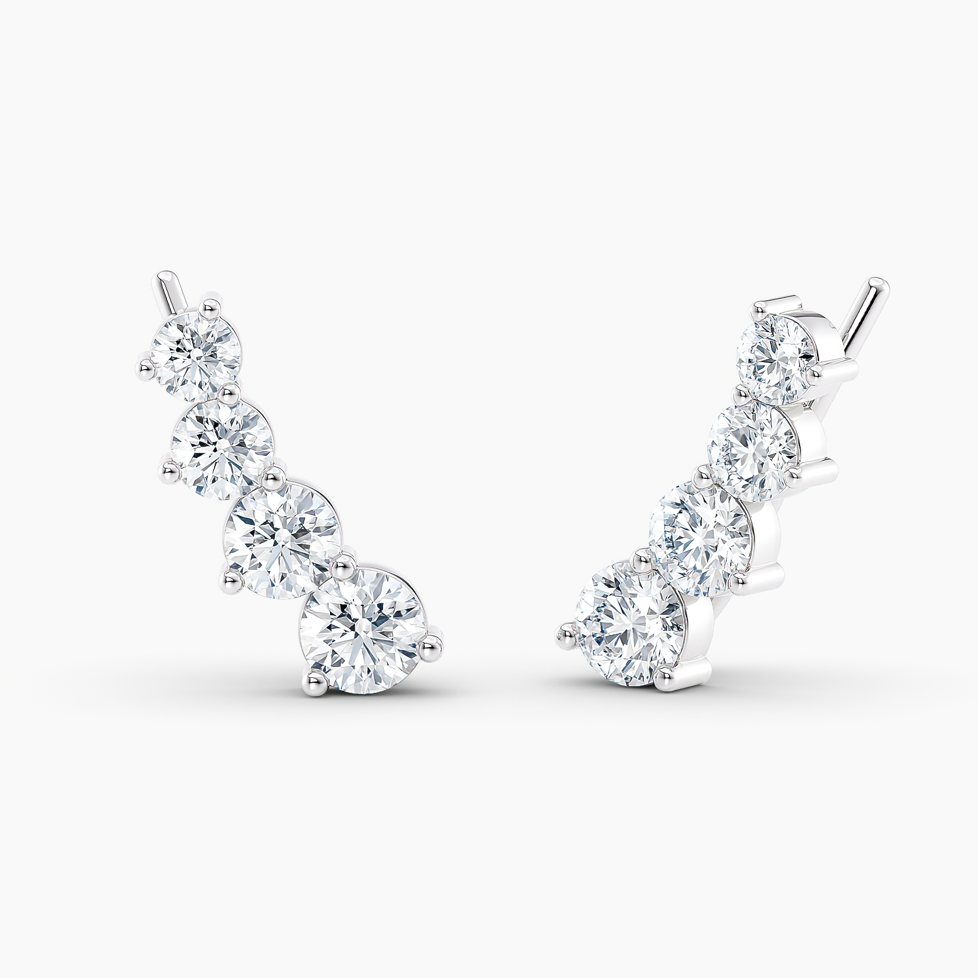 Diamond hotsell earrings climbers